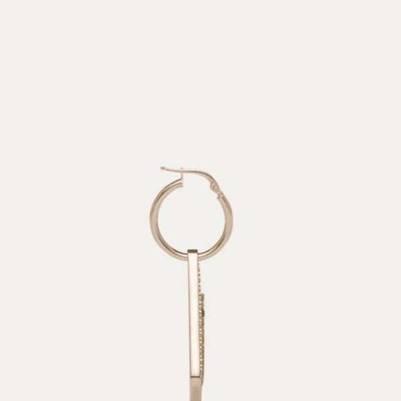 PRADA Crystal Logo Symbole gold Earring - Picture 3 of 3